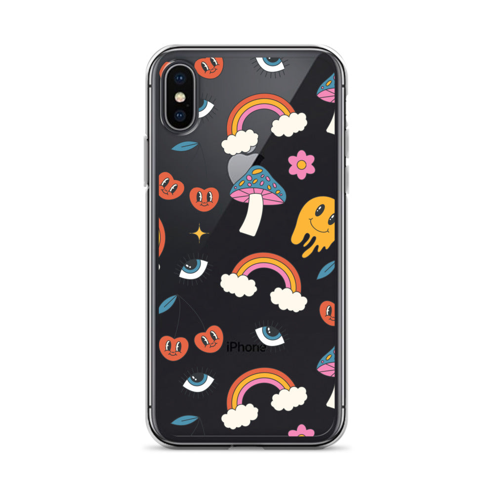 Rainbow Vibes Clear iPhone Case iPhone X/XS