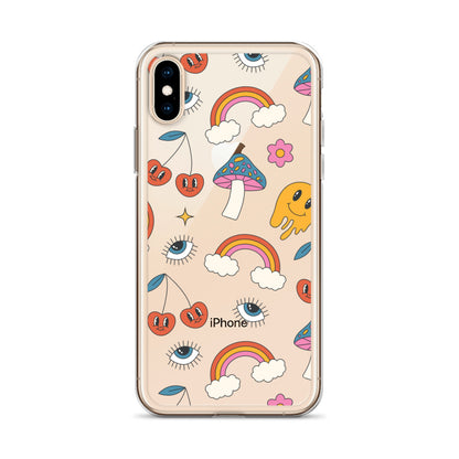 Rainbow Vibes Clear iPhone Case