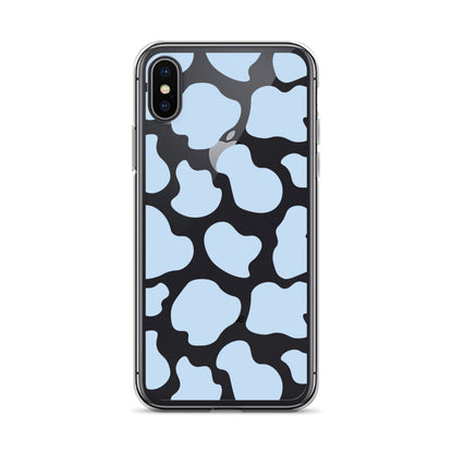 Blue Cow Clear iPhone Case iPhone X/XS