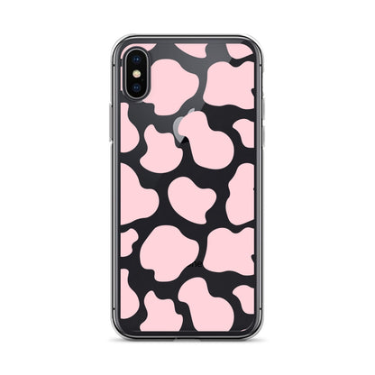 Pink Cow Clear iPhone Case iPhone X/XS
