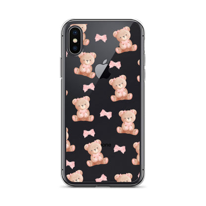Bow Bear Clear iPhone Case