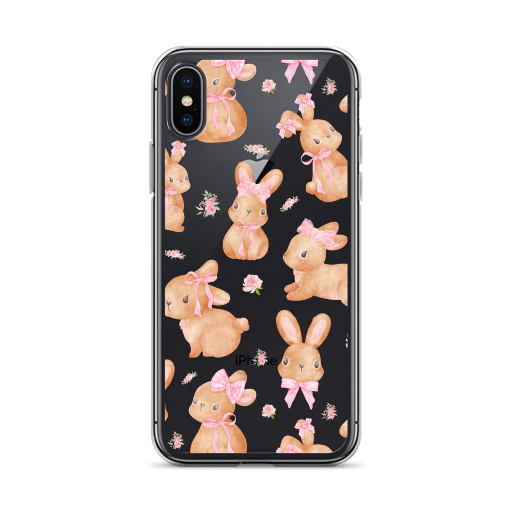 Bow Bunny Clear iPhone Case