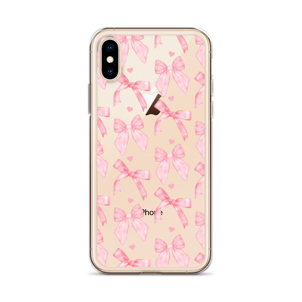 Flirty Bows Clear iPhone Case