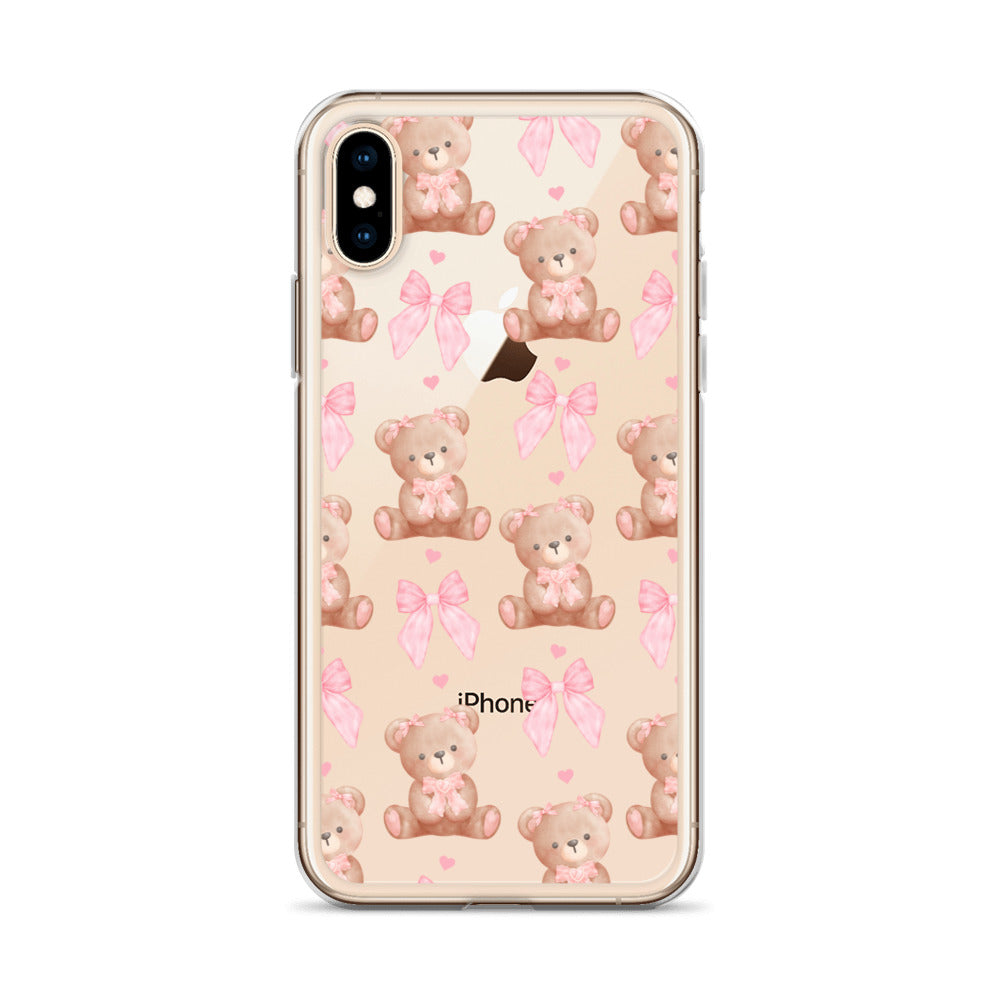 Bows & Bears Clear iPhone Case