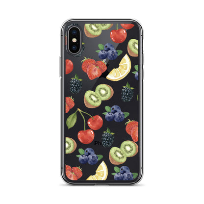 Summer Berries Clear iPhone Case