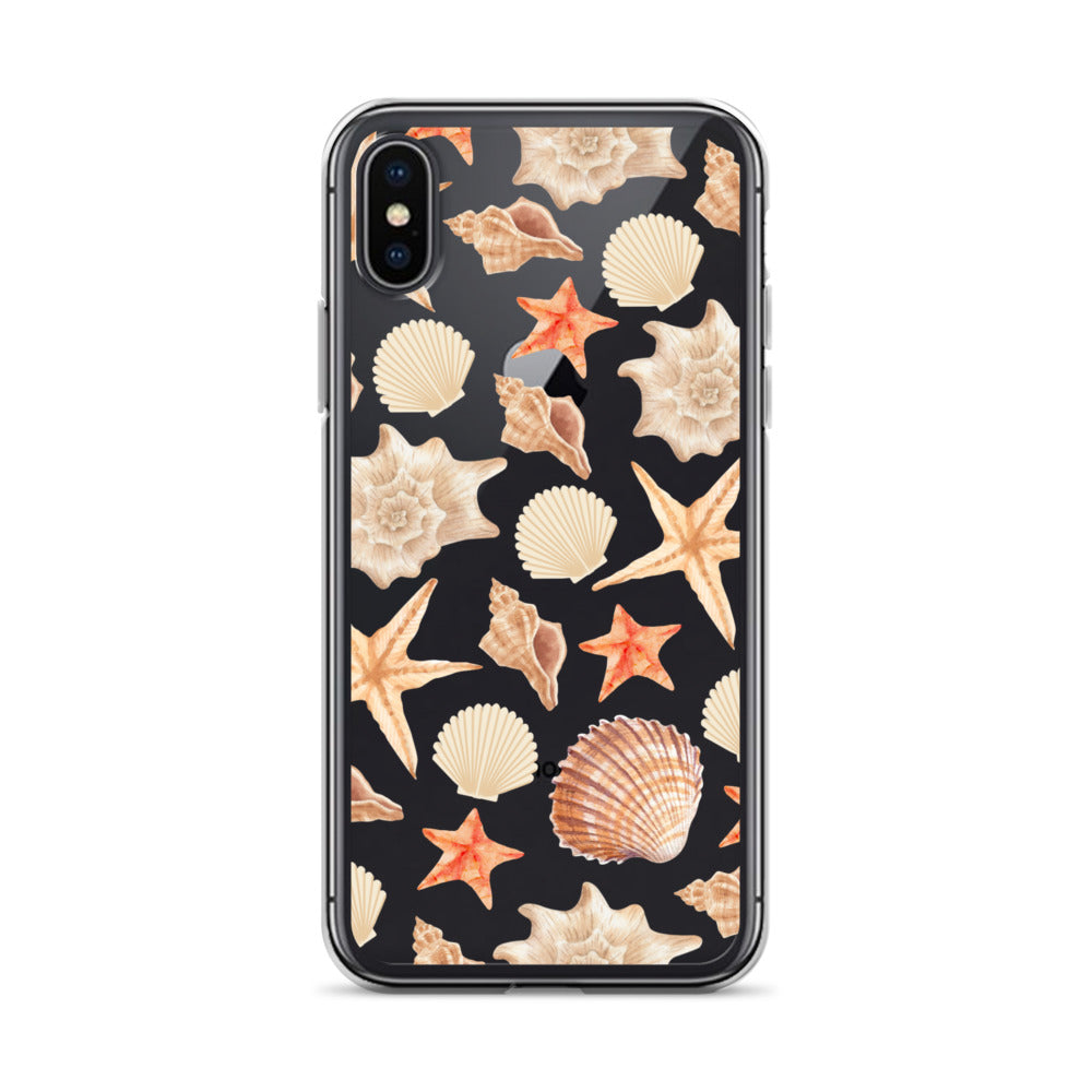 Sunset Shells Clear iPhone Case