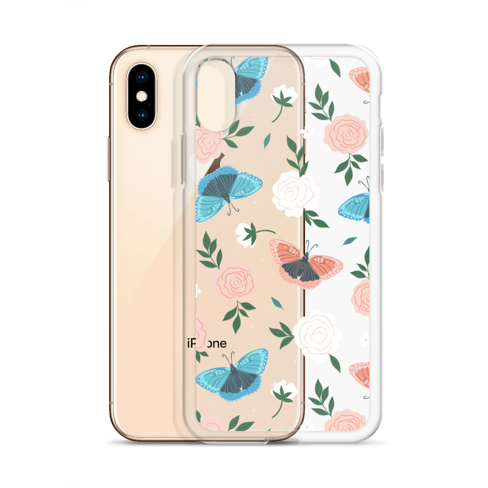 White Blossom Clear iPhone Case