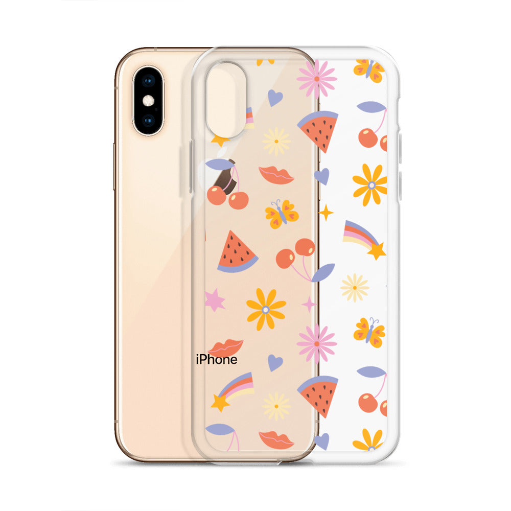 Summer Vibes Clear iPhone Case