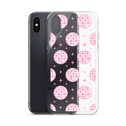 Pink Disco Clear iPhone Case