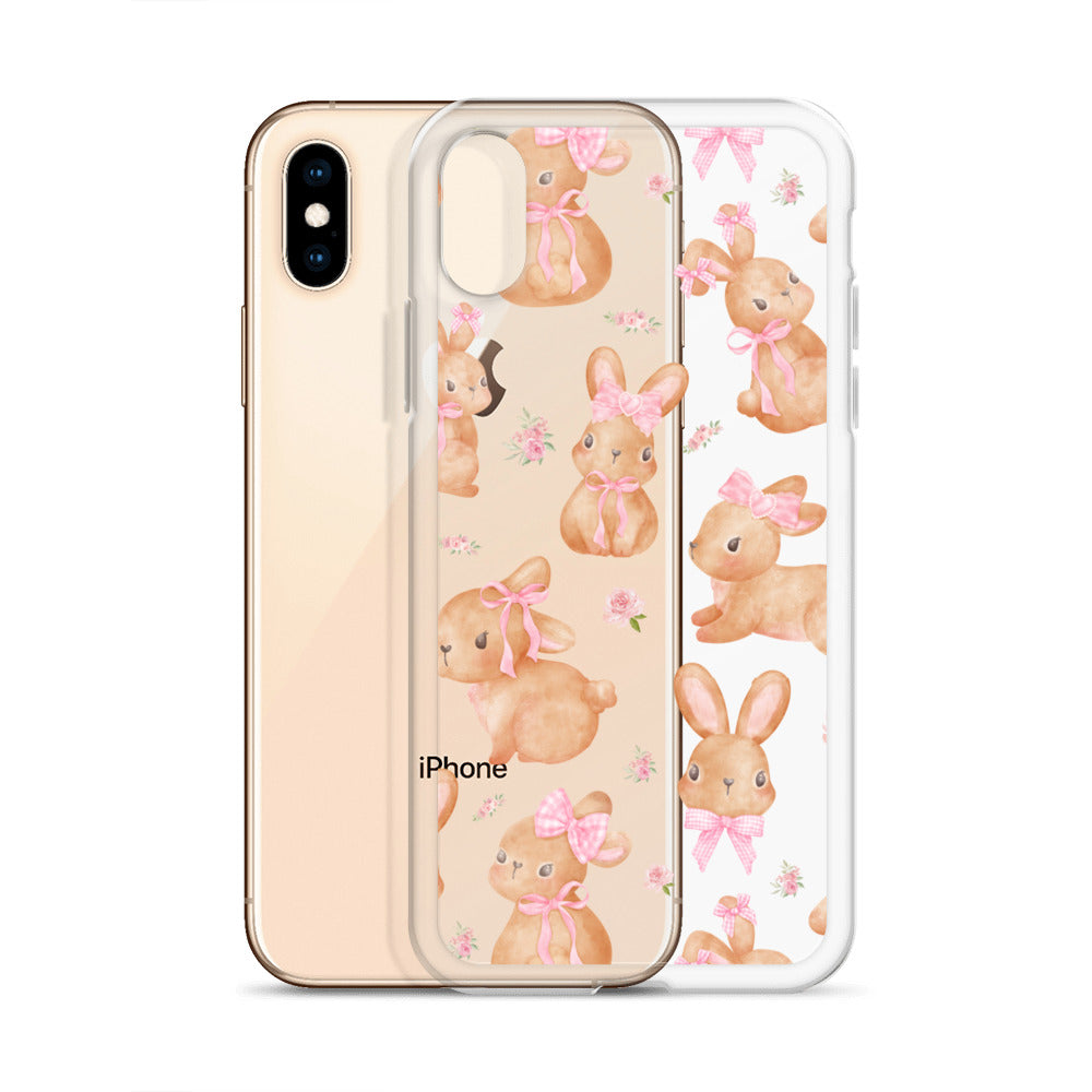 Bow Bunny Clear iPhone Case