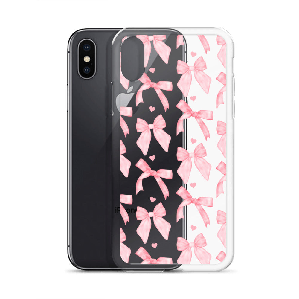 Flirty Bows Clear iPhone Case