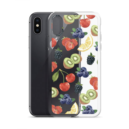 Summer Berries Clear iPhone Case