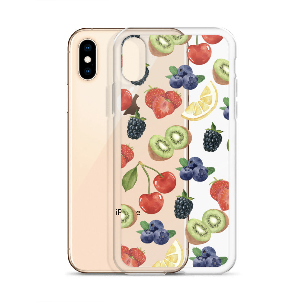 Summer Berries Clear iPhone Case