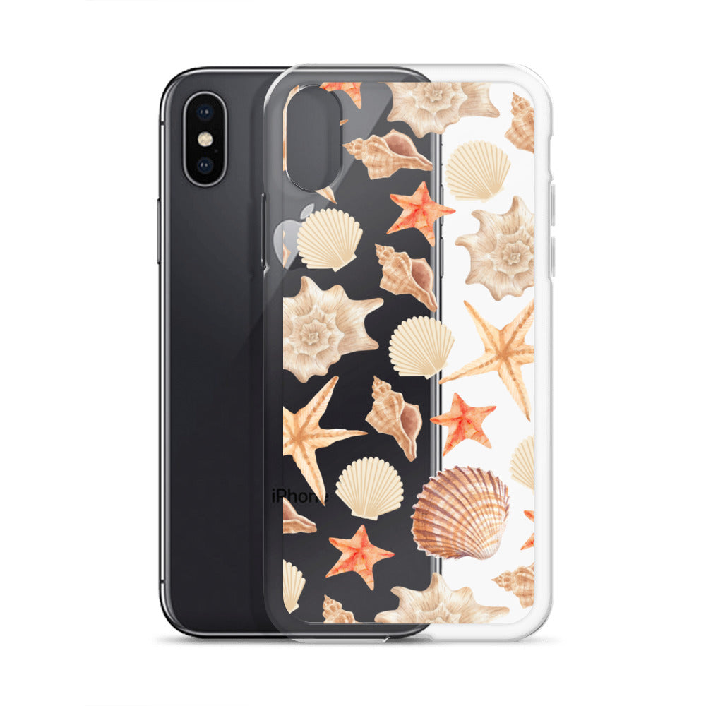 Sunset Shells Clear iPhone Case