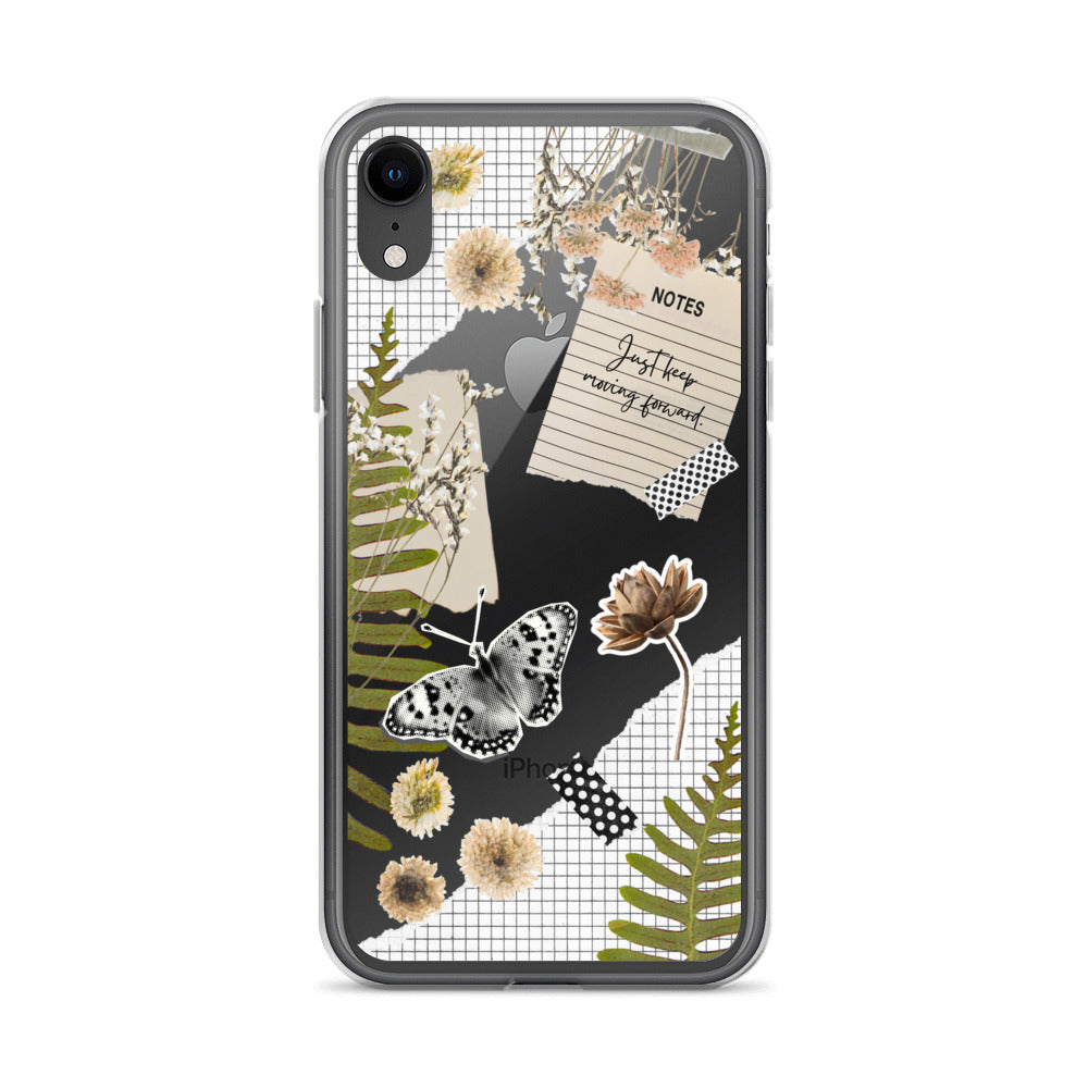 Boho Collage Clear iPhone Case iPhone XR