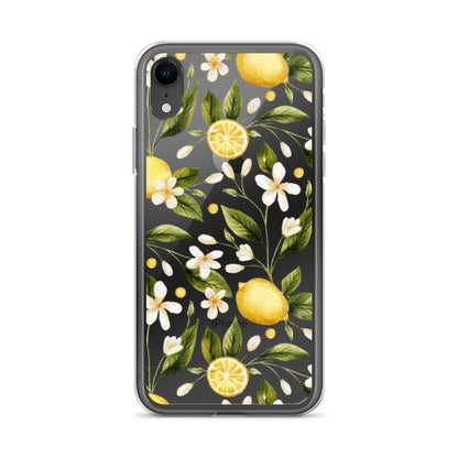 Lemon Garden Clear iPhone Case iPhone XR