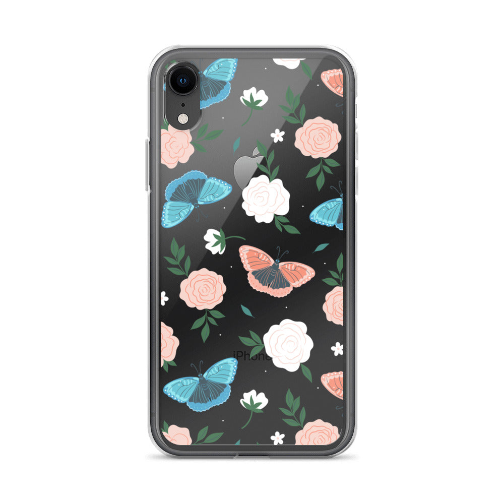 White Blossom Clear iPhone Case iPhone XR