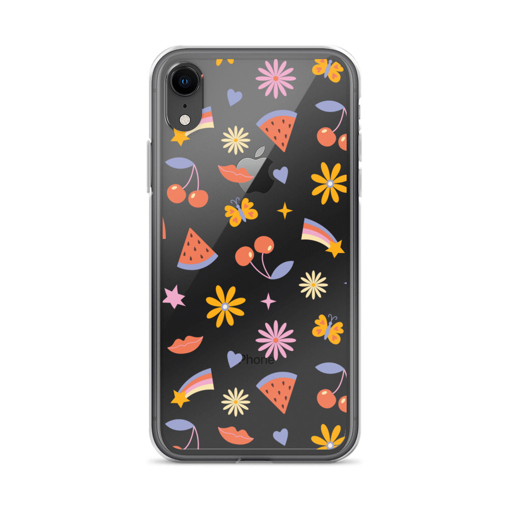 Summer Vibes Clear iPhone Case iPhone XR