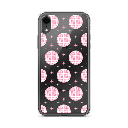 Pink Disco Clear iPhone Case iPhone XR