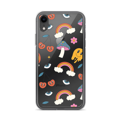 Rainbow Vibes Clear iPhone Case iPhone XR
