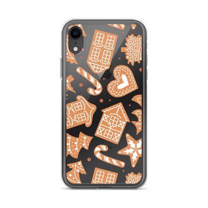 Gingerbread Clear iPhone Case iPhone XR
