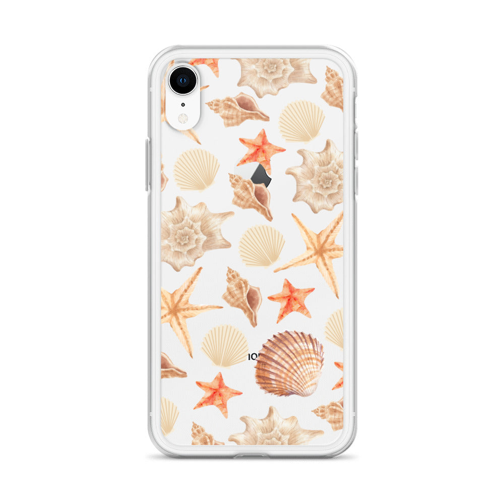 Sunset Shells Clear iPhone Case