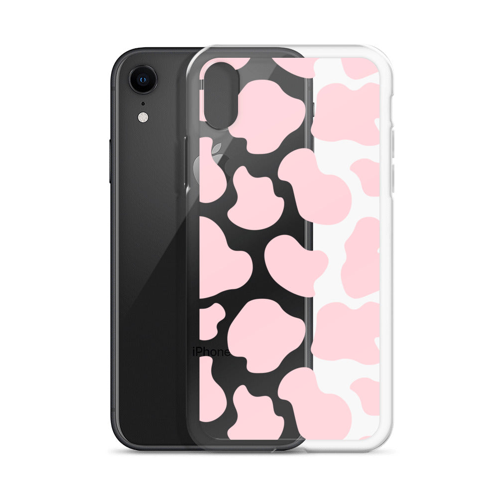Pink Cow Clear iPhone Case