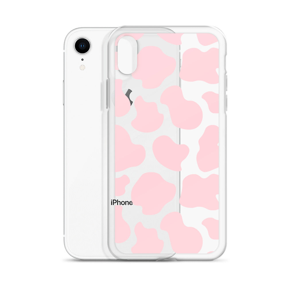 Pink Cow Clear iPhone Case