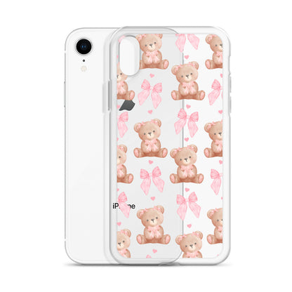 Bows & Bears Clear iPhone Case