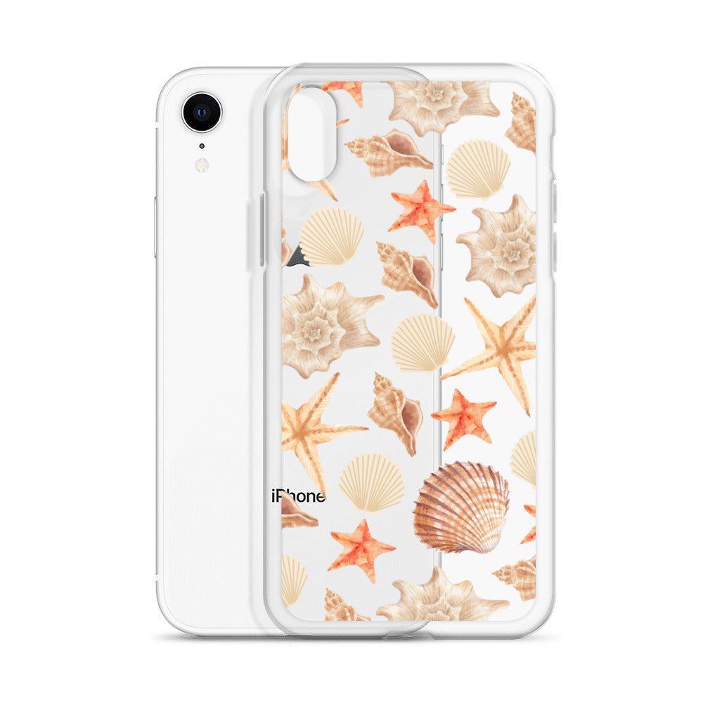 Sunset Shells Clear iPhone Case