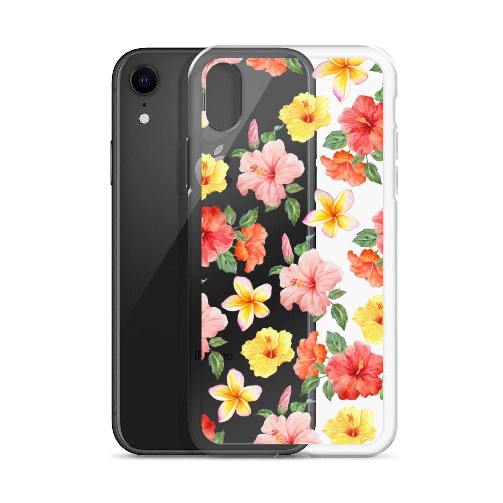 Hibiscus Bloom Clear iPhone Case