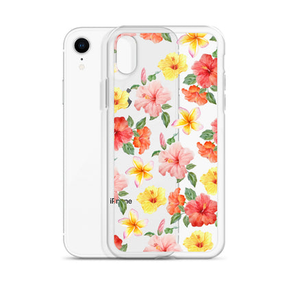 Hibiscus Bloom Clear iPhone Case