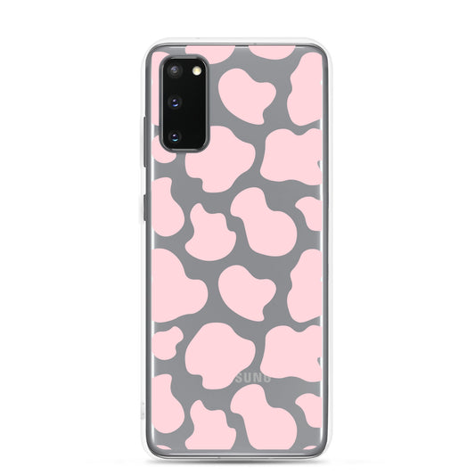 Pink Cow Clear Samsung Case