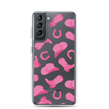 Pink Rodeo Clear Samsung Case