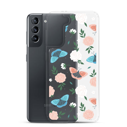 White Blossom Clear Samsung Case