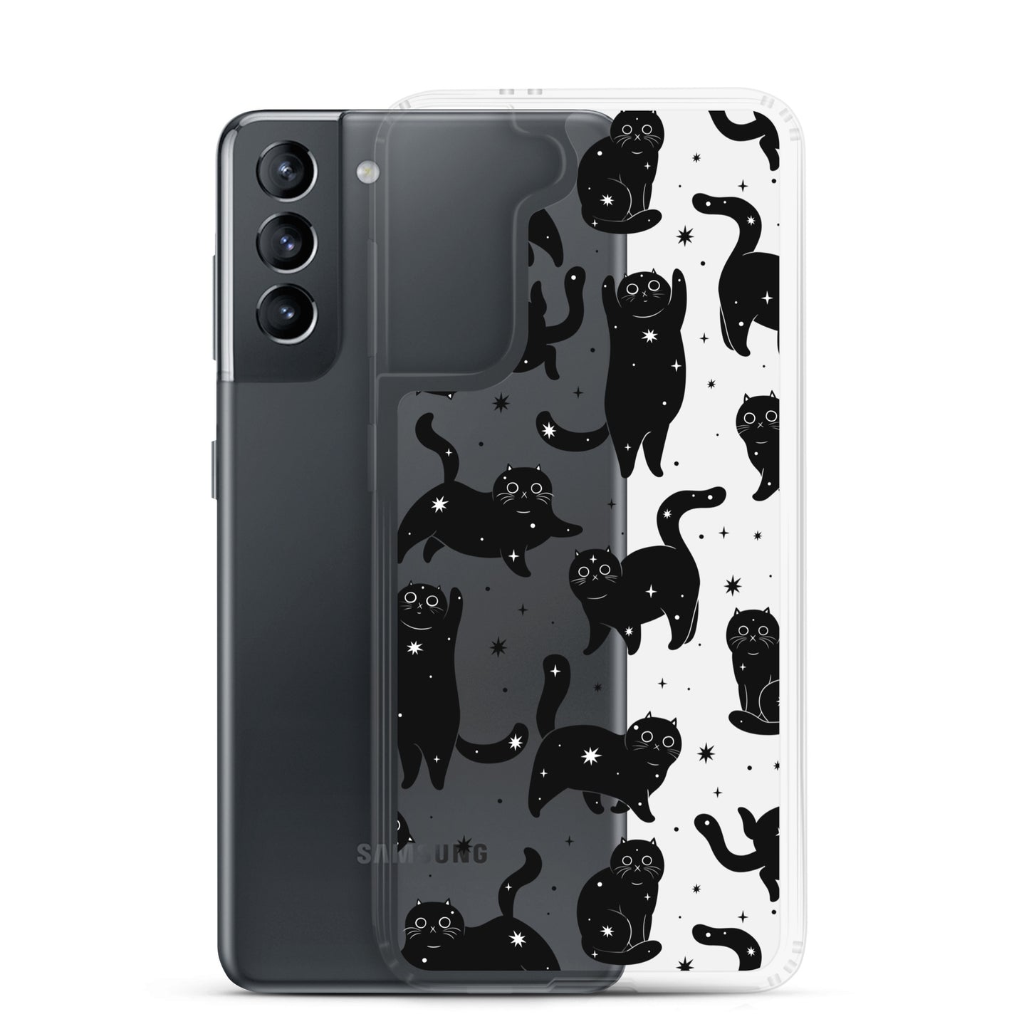 Star Cats Clear Samsung Case