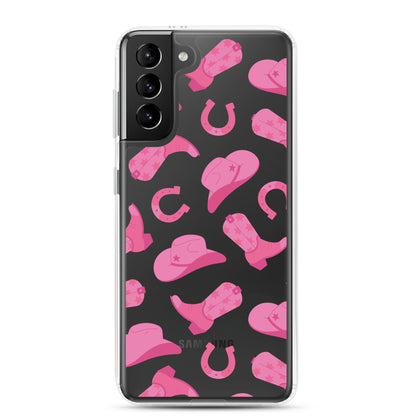 Pink Rodeo Clear Samsung Case