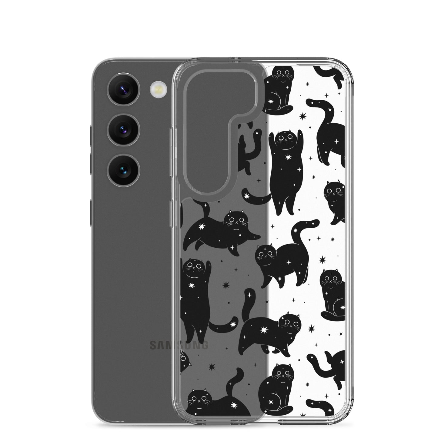 Star Cats Clear Samsung Case