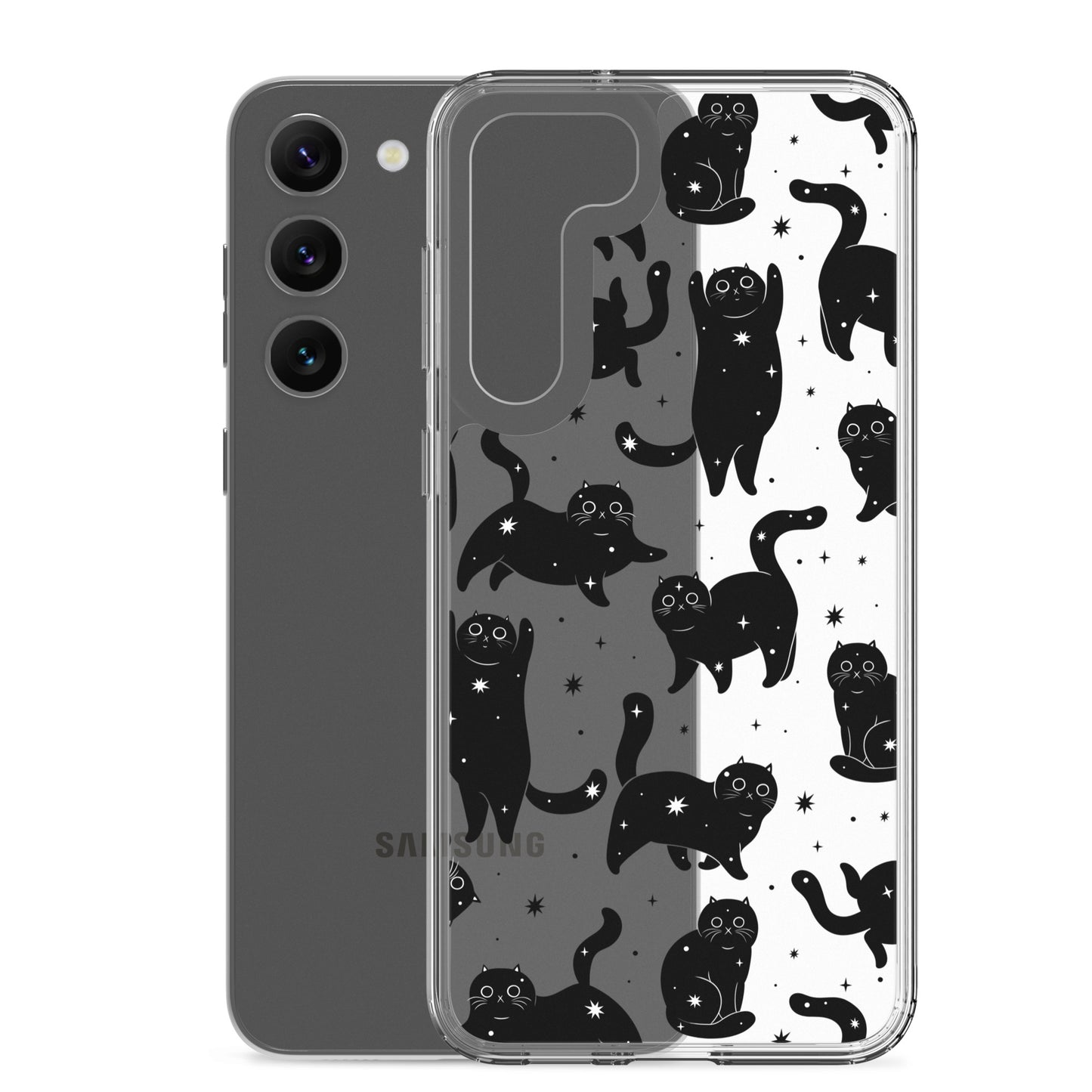 Star Cats Clear Samsung Case