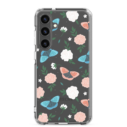 White Blossom Clear Samsung Case