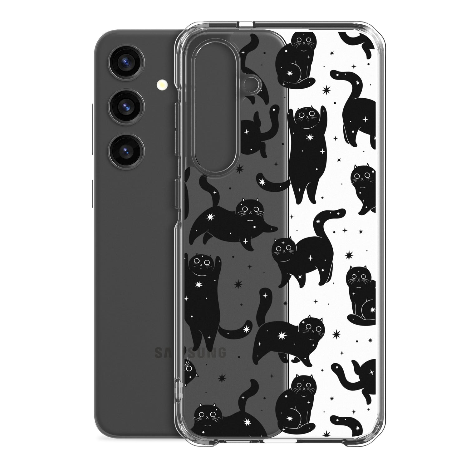 Star Cats Clear Samsung Case