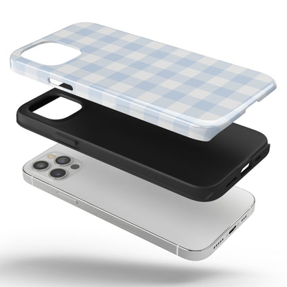 Blue Gingham iPhone Case