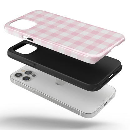 Pink Gingham iPhone Case