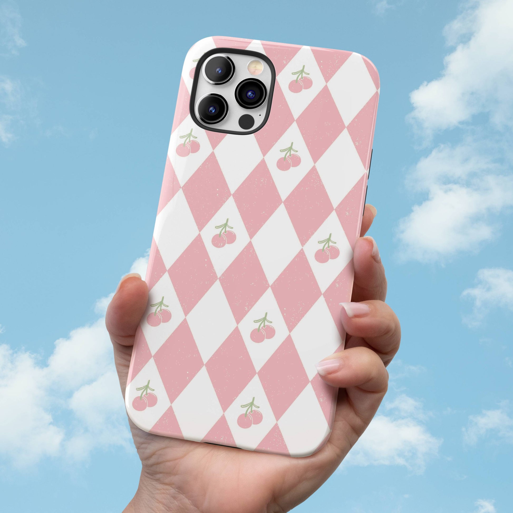 Cherry Argyle iPhone Case