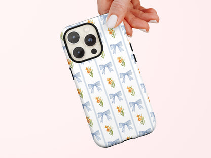 Blue Bows iPhone Case