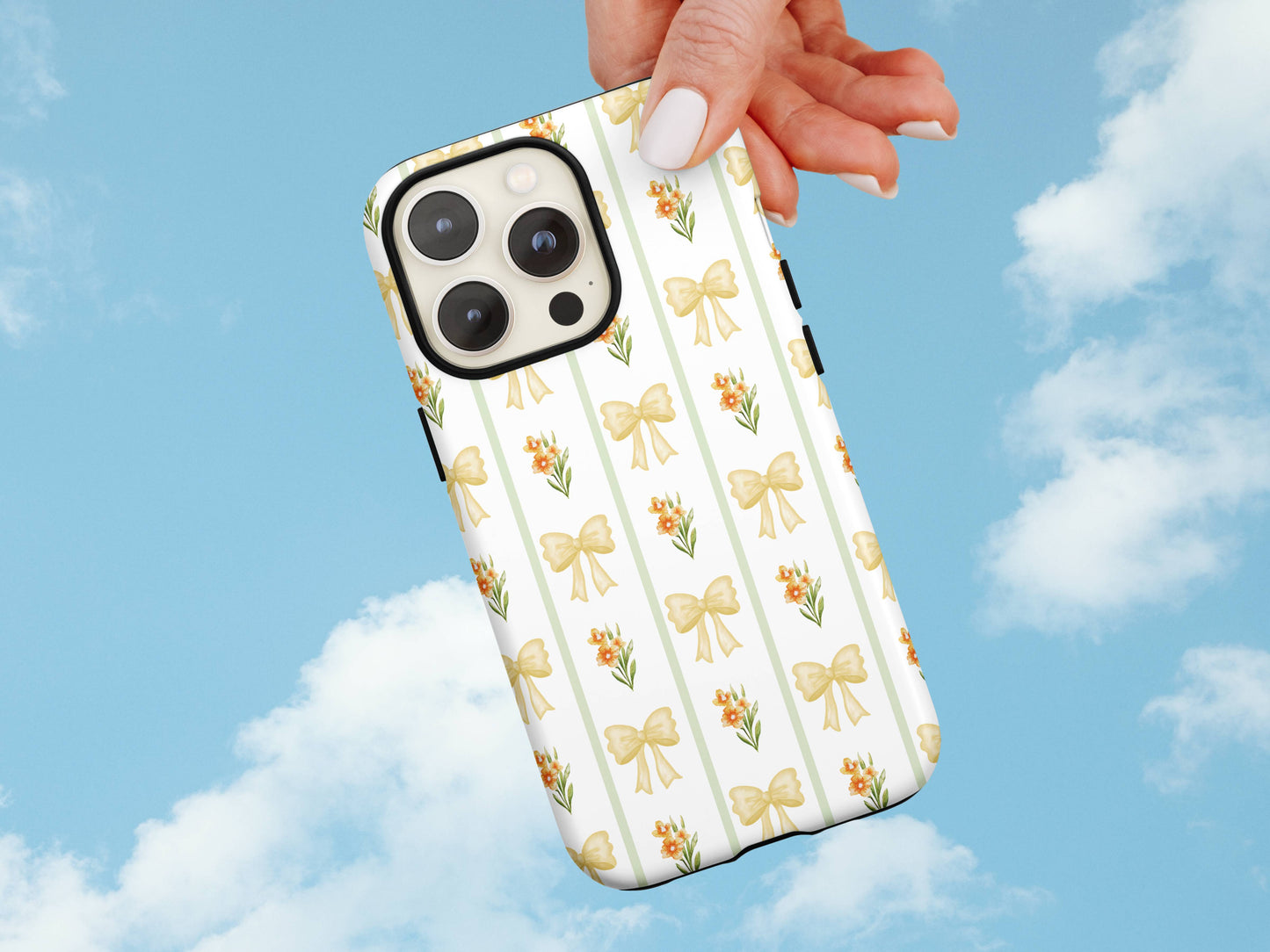 Yellow Bows iPhone Case