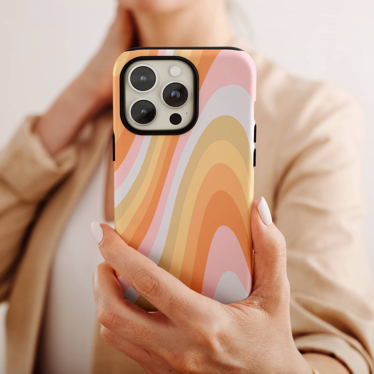 Rainbow Waves iPhone Case