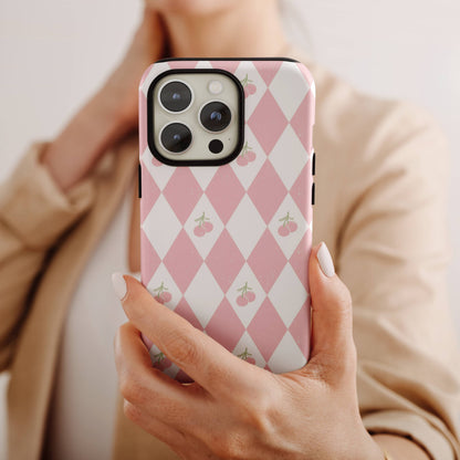 Cherry Argyle iPhone Case