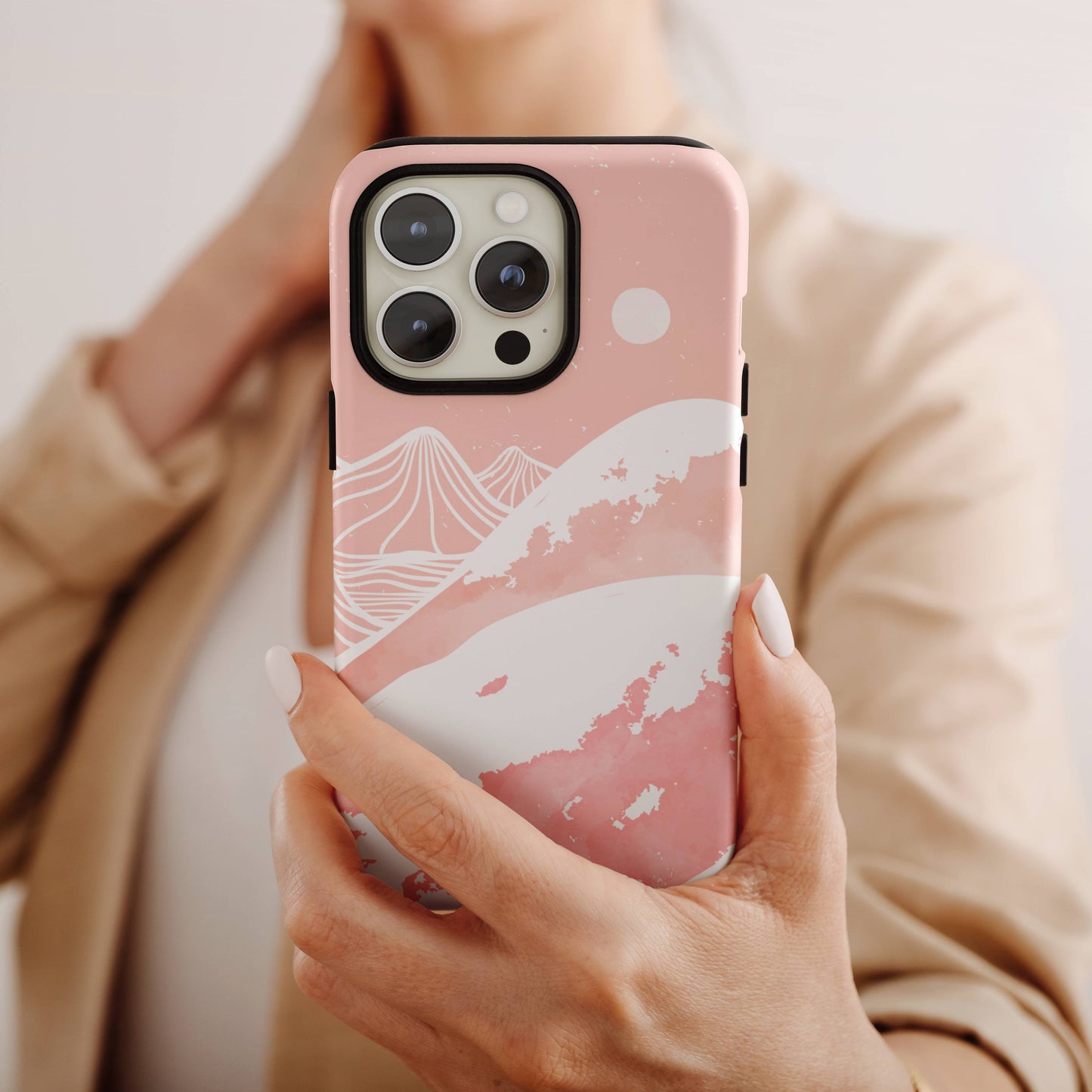 Pink Winter Night iPhone Case