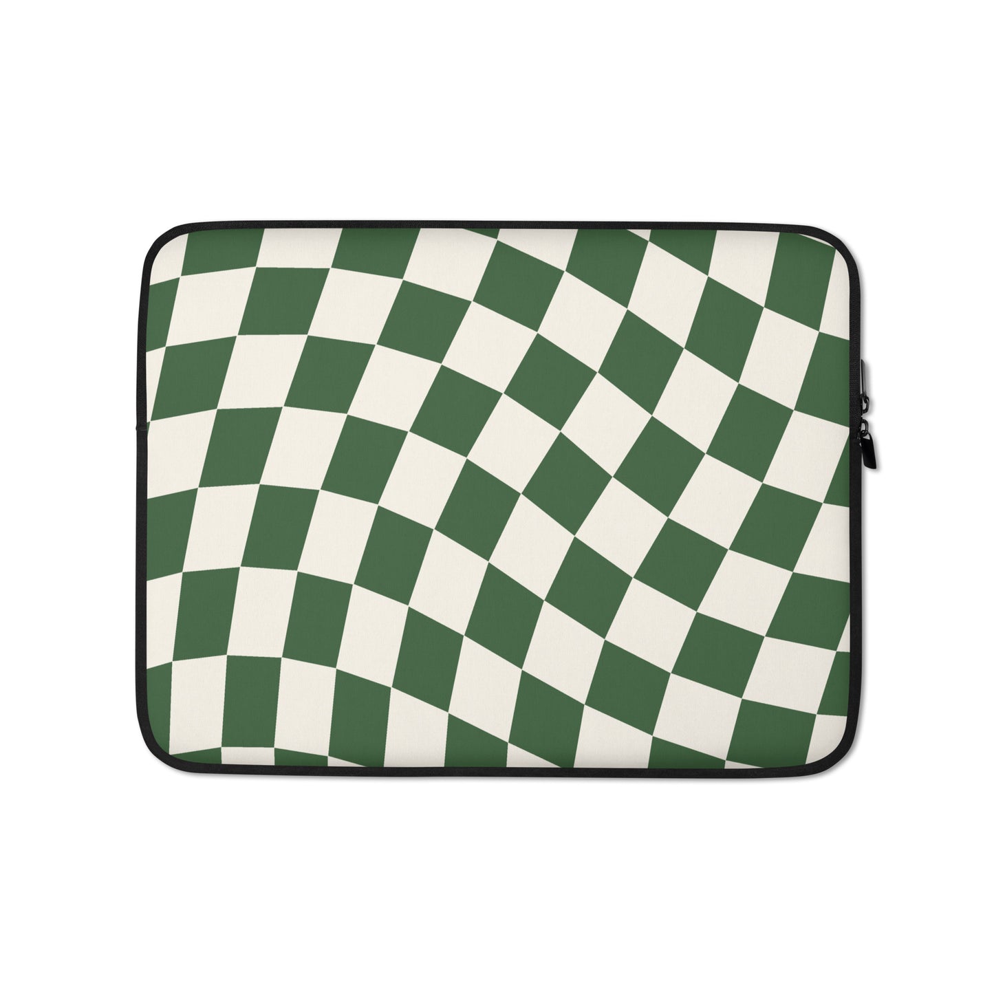 Green Wavy Checkered Macbook Sleeve 13″